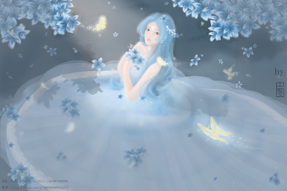 Anime Fantasy Butterfly Wedding Dress Playmat for Gaming and Desk