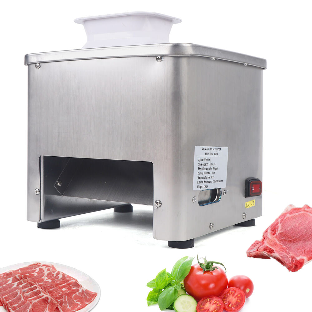 Meat Cutter Machine Commercial Electric Meat Slicing 350lb/h Stainless Steel