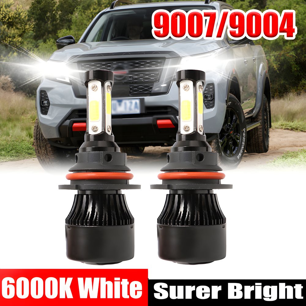 For Nissan Frontier PRO-4X Crew Cab Pickup 2001-2024 2X 9007 LED Headlight Bulbs