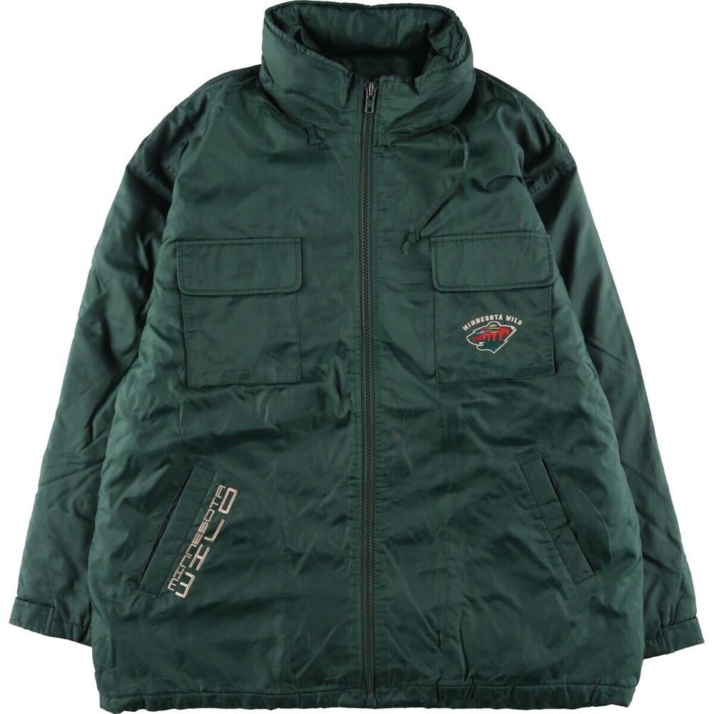 NHL Minnesota Wild Logo Athletic Men's L Puff Jacket Vintage Used