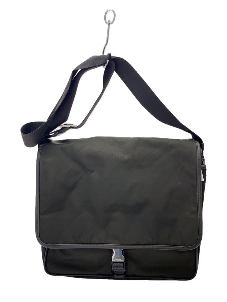 RARE PRADA Shoulder Bag Black Nylon KHK Limited Edition