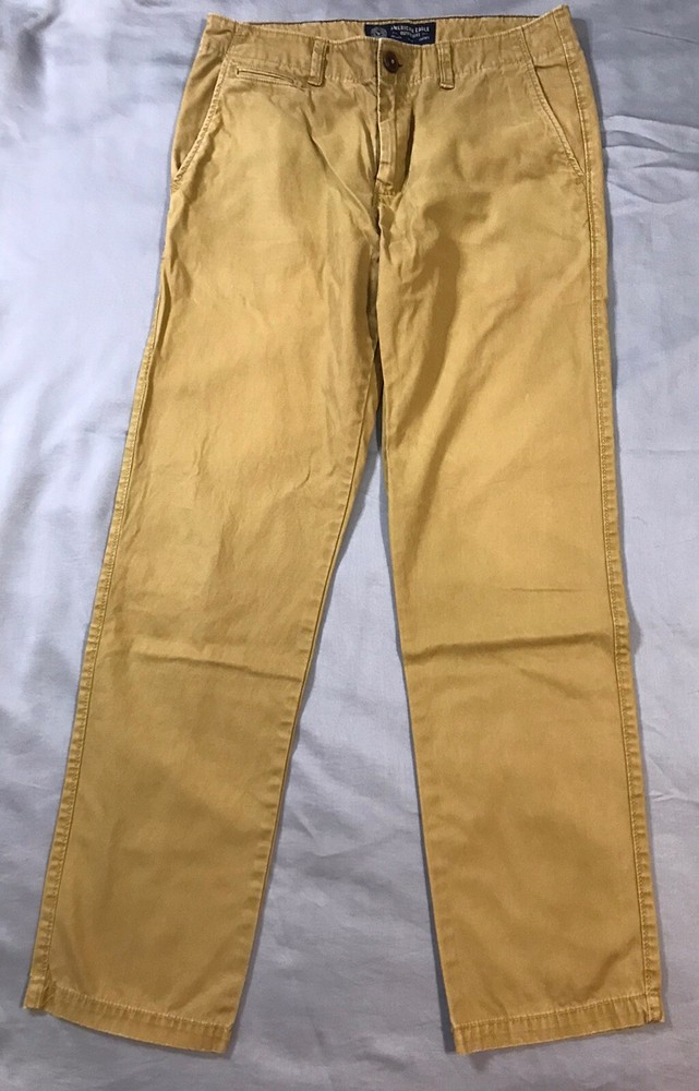 American Eagle Pants Mens 30x30 Beige Chino Slash Pockets