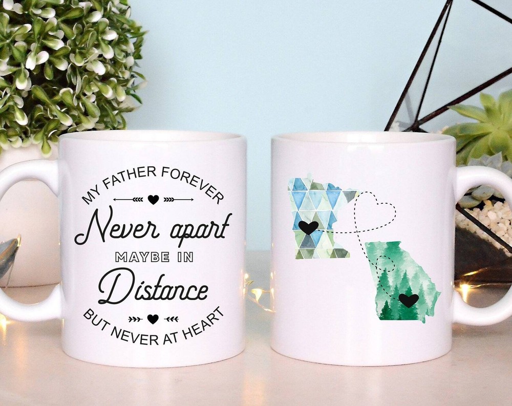 Long Distance Dad Mug Personalized Dad Mug Dad State Mug Fathers Day Gift Father