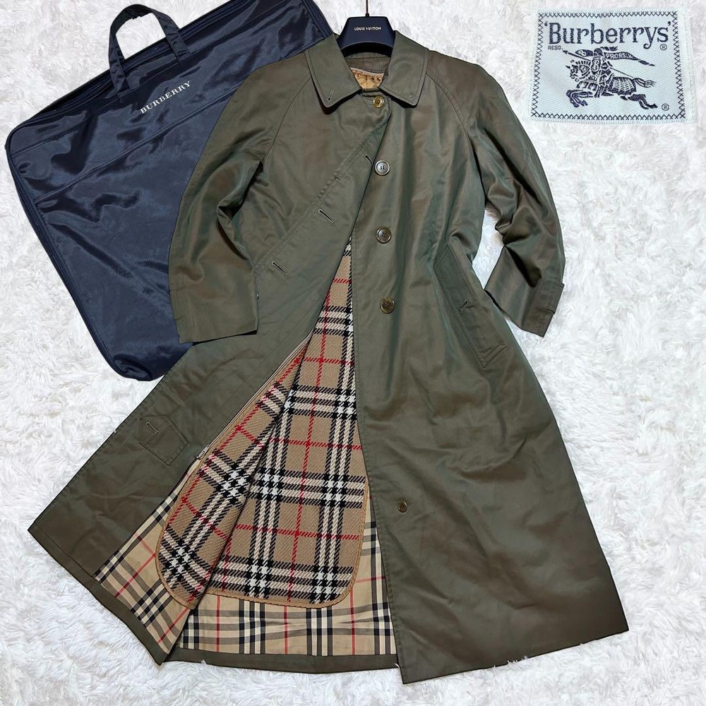 Burberry Nova Check Trench Coat Cotton Iridescent 7/XS US:XXS Women used