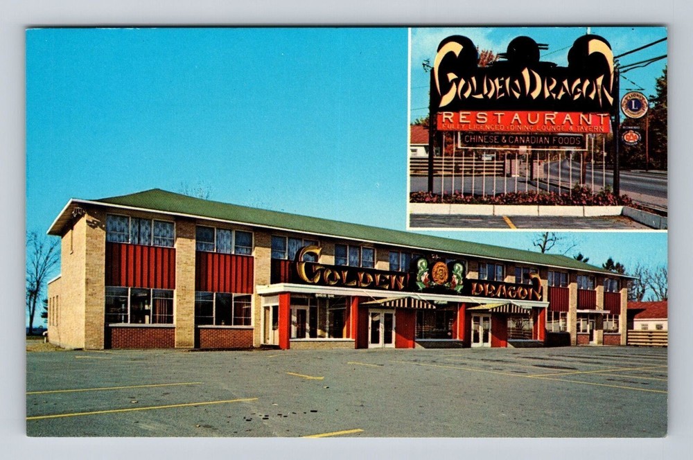 Antique Golden Dragon Vintage Postcard North Bay Ontario Canada