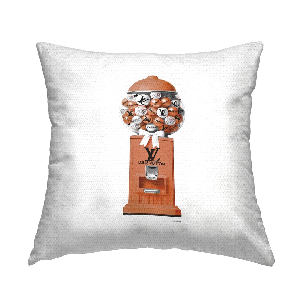 Fashion Gumball Machine Outdoor Brown Printed 18x18 Pillow