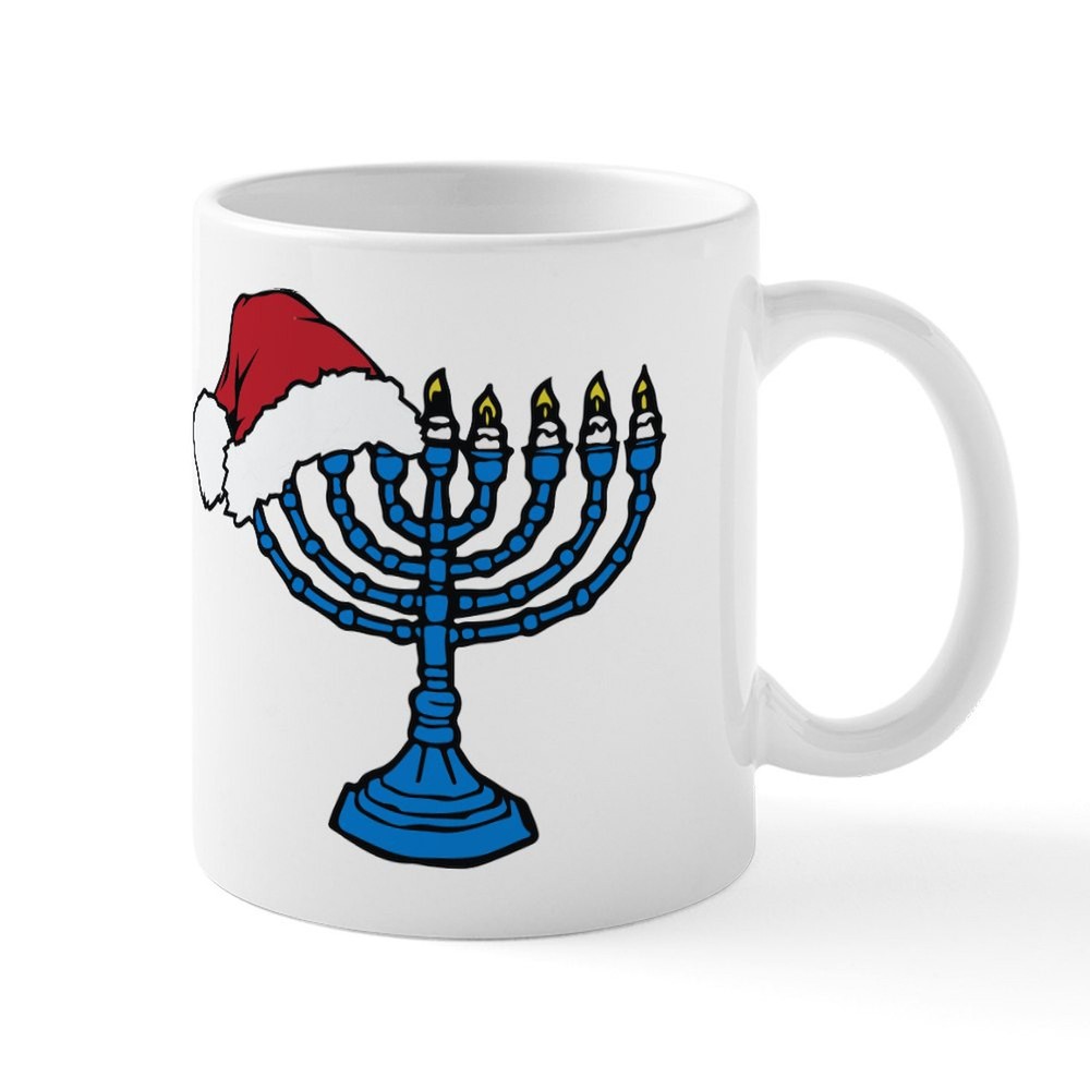 Hanukkah & Christmas 11oz Ceramic Mug by CafePress - Festive Holiday Design  