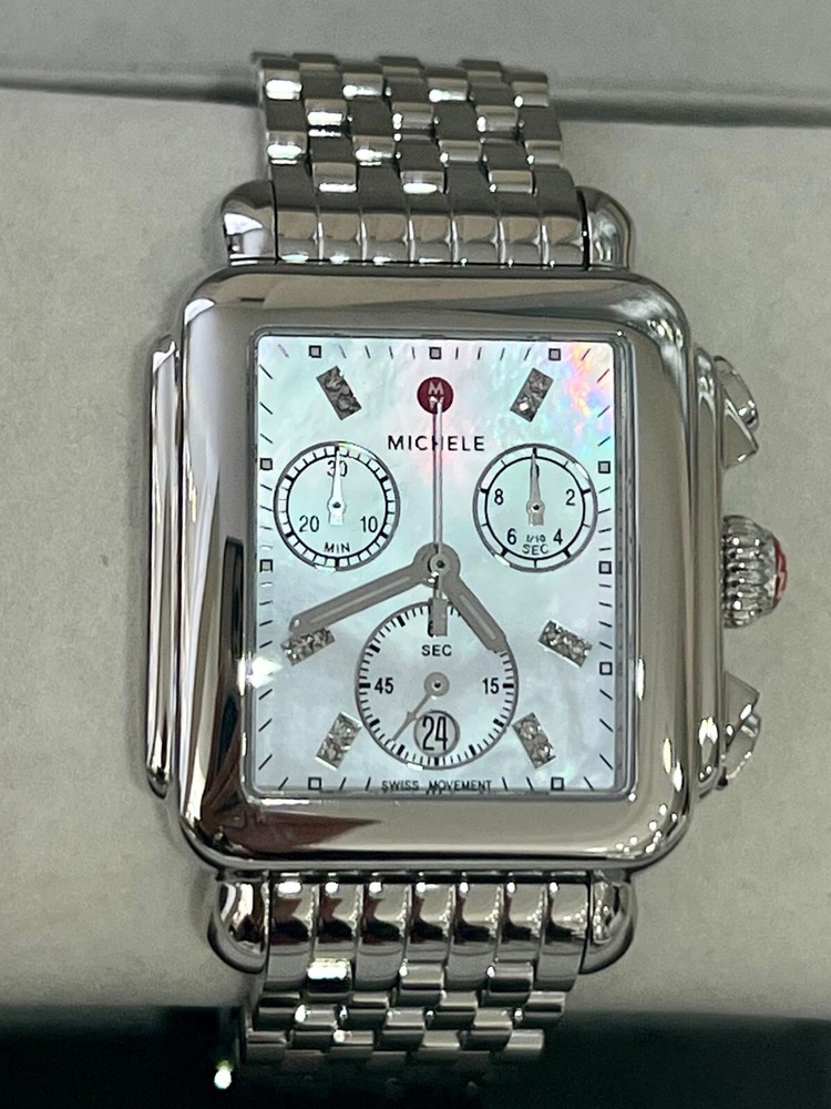 MICHELE MWW06A000778  DECO DIAMOND MARKERS STAINLESS STEEL WATC