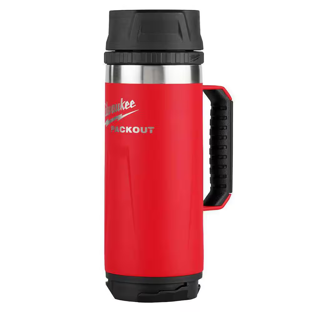 Milwaukee Packout Red 18oz Insulated Mug with Snap Lid