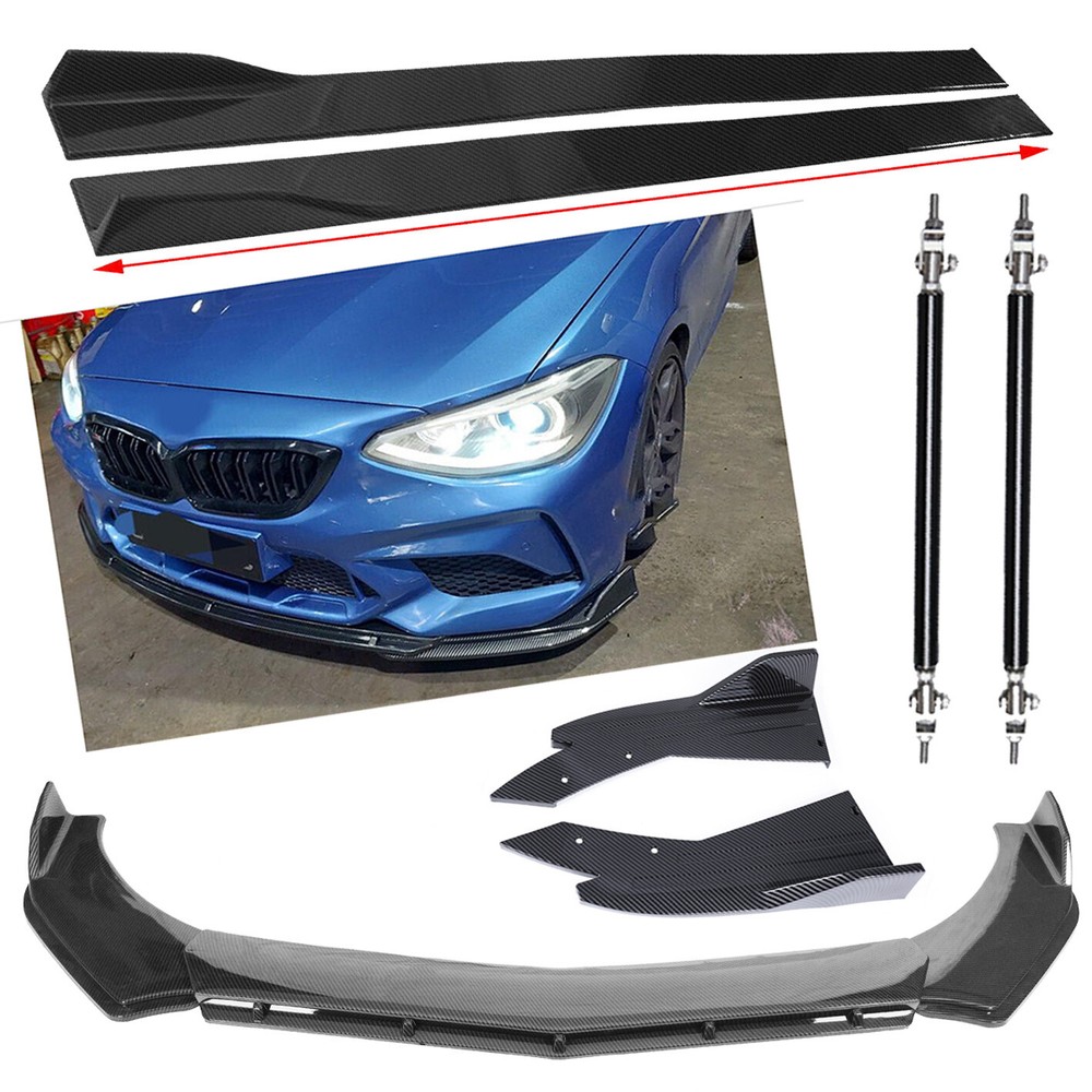 Carbon Fiber For 3 Series F30 F31 E90 Front Bumper Lip Splitters Side Skirt Bod