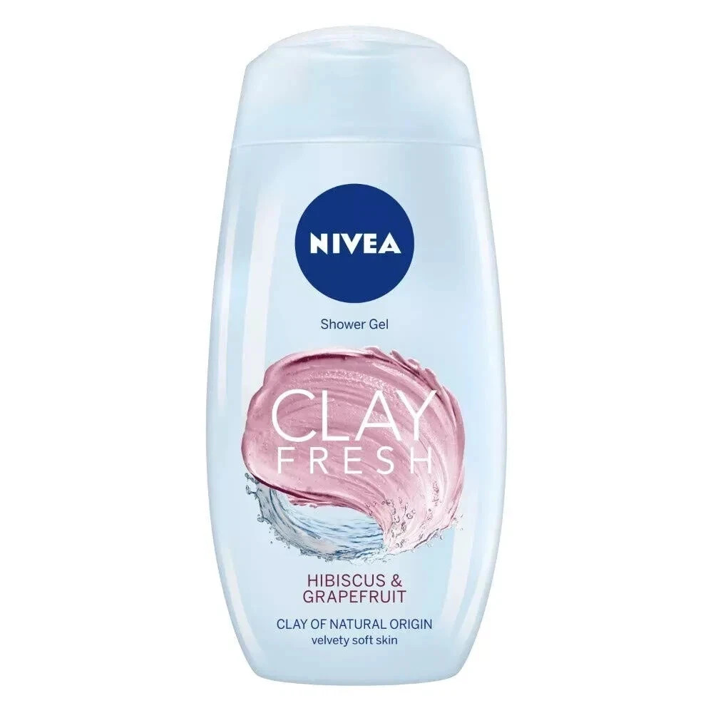 NIVEA Clay Fresh Hibiscus Grapefruit Body Wash 250ml