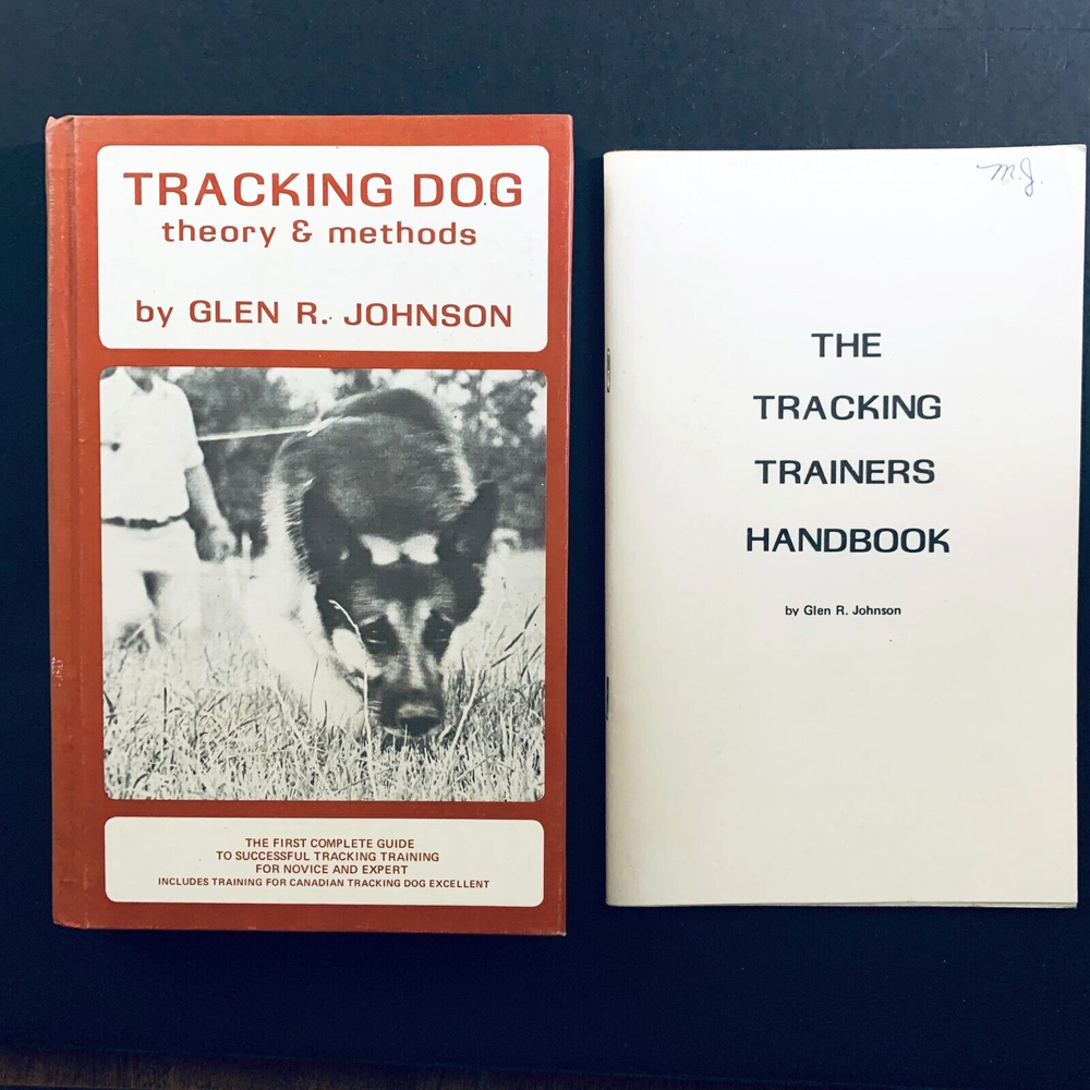 Tracking Dog Theory & Methods Signed Glen R Johnson 1977 Hardcover with Handbook