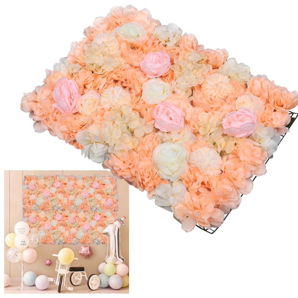 6 Artificial Flower Wall Panel Floral Backdrop Wedding Decorative Wall Panel