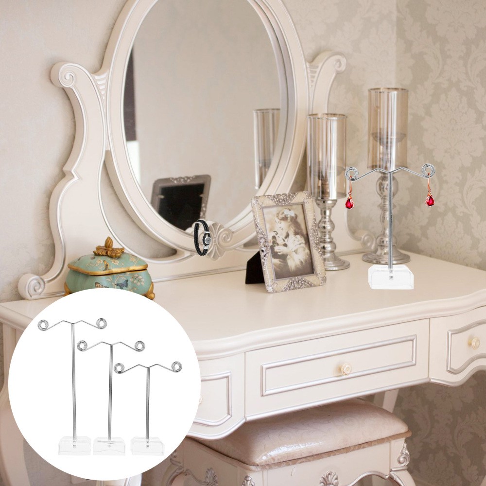3 Pcs Rotating Earrap Earring Display Stand Organizer Storage Rack