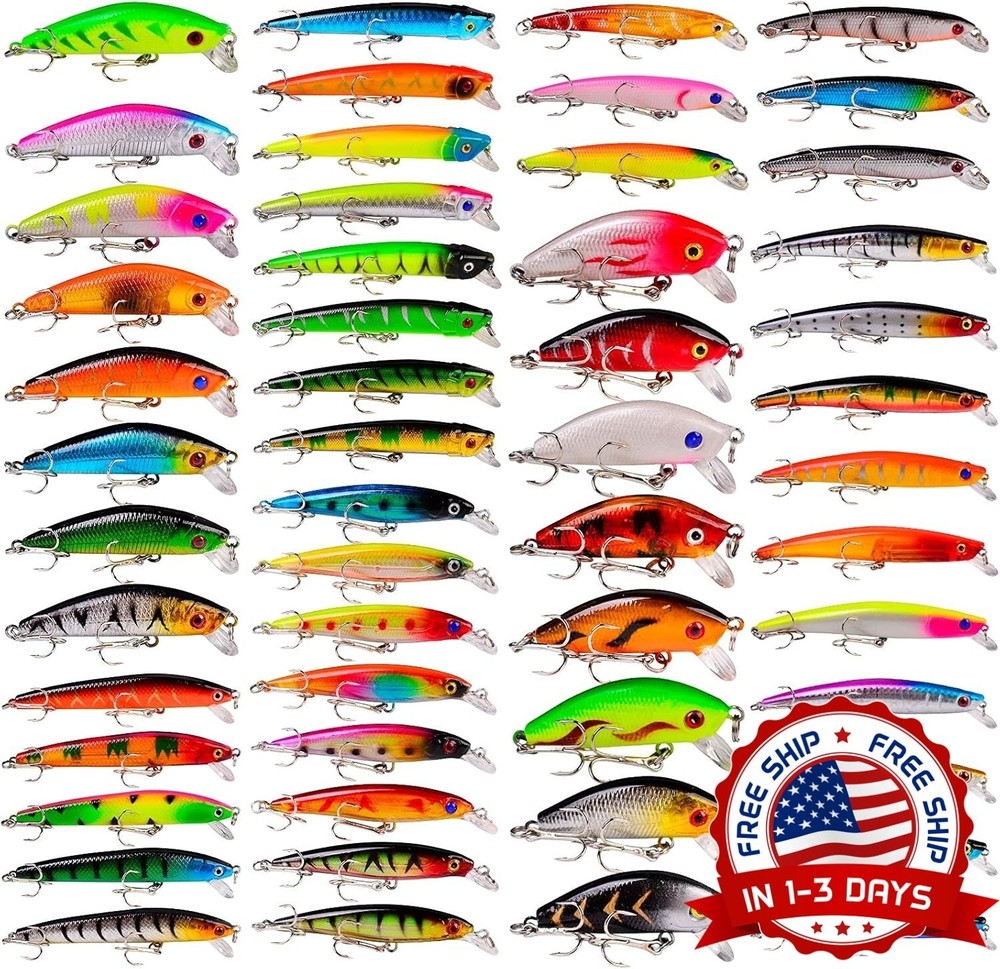 Surtido De Señuelos De Pesca Señuelos De Pesca Calidad 3D Fishing KIT NUEVO US