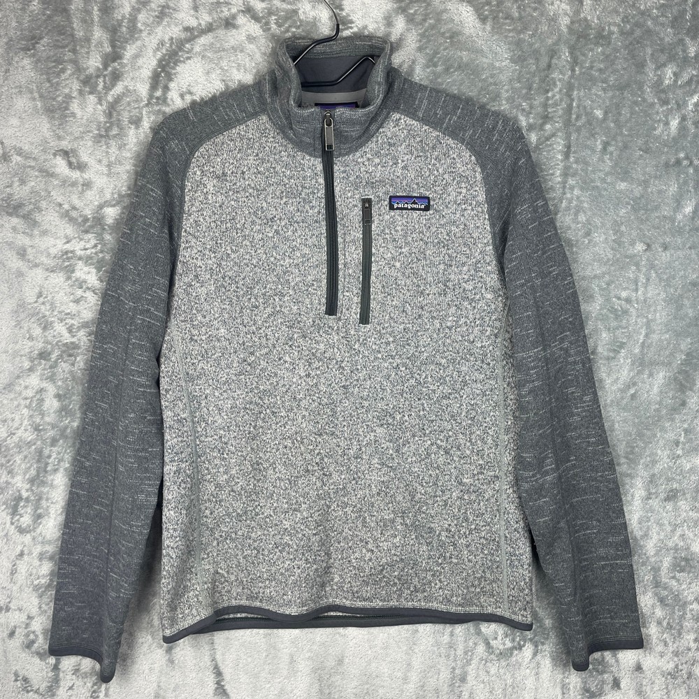 Patagonia Better Sweater Mens Small Gray Quarter Zip Fleece Pullover