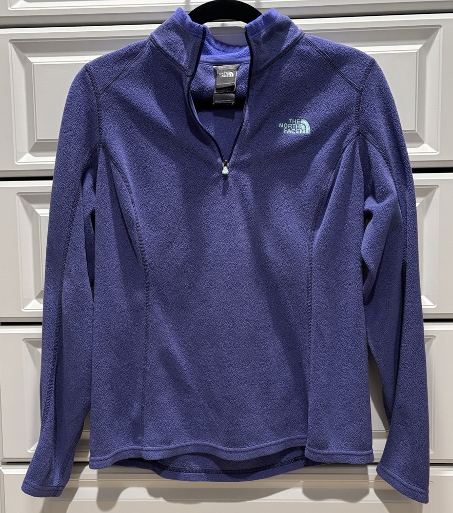 The North Face Women's Medium Blue 1/4 Zip Pullover, Medium