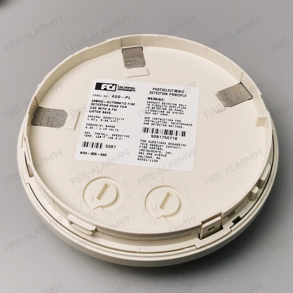 Brand New FCI ASD-PL Addressable Automatic Smoke Detector Head Ivory Fire Alarm
