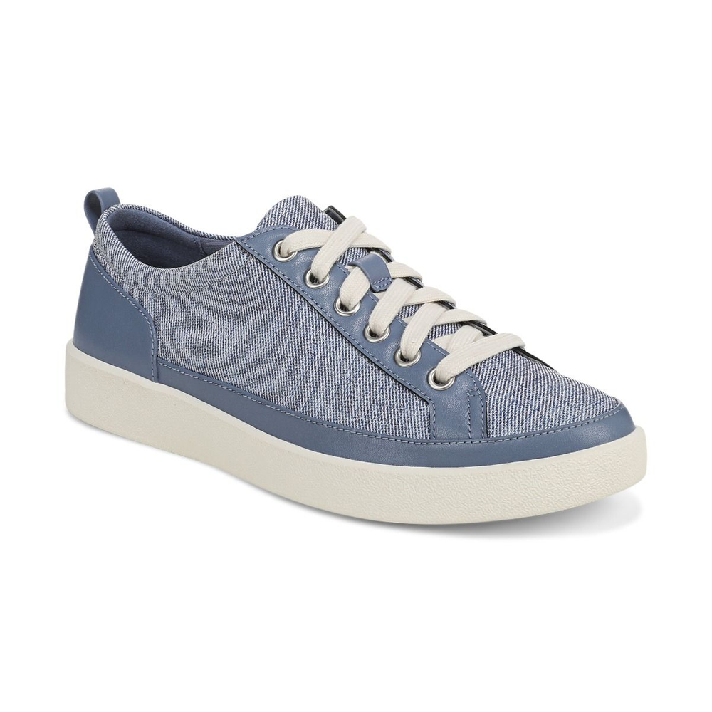 NEW ! Vionic Winny Sneaker Comfort Walking Shoes Women, Pacific Blue Canvas