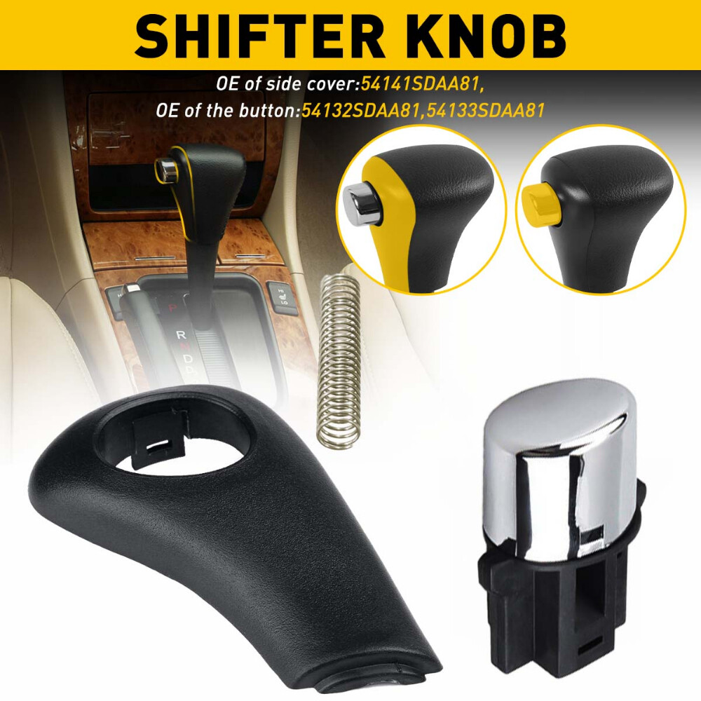 For Honda 03-2005 Accord Handle Shifter Shift Button Knob ReKits+Side Plate M