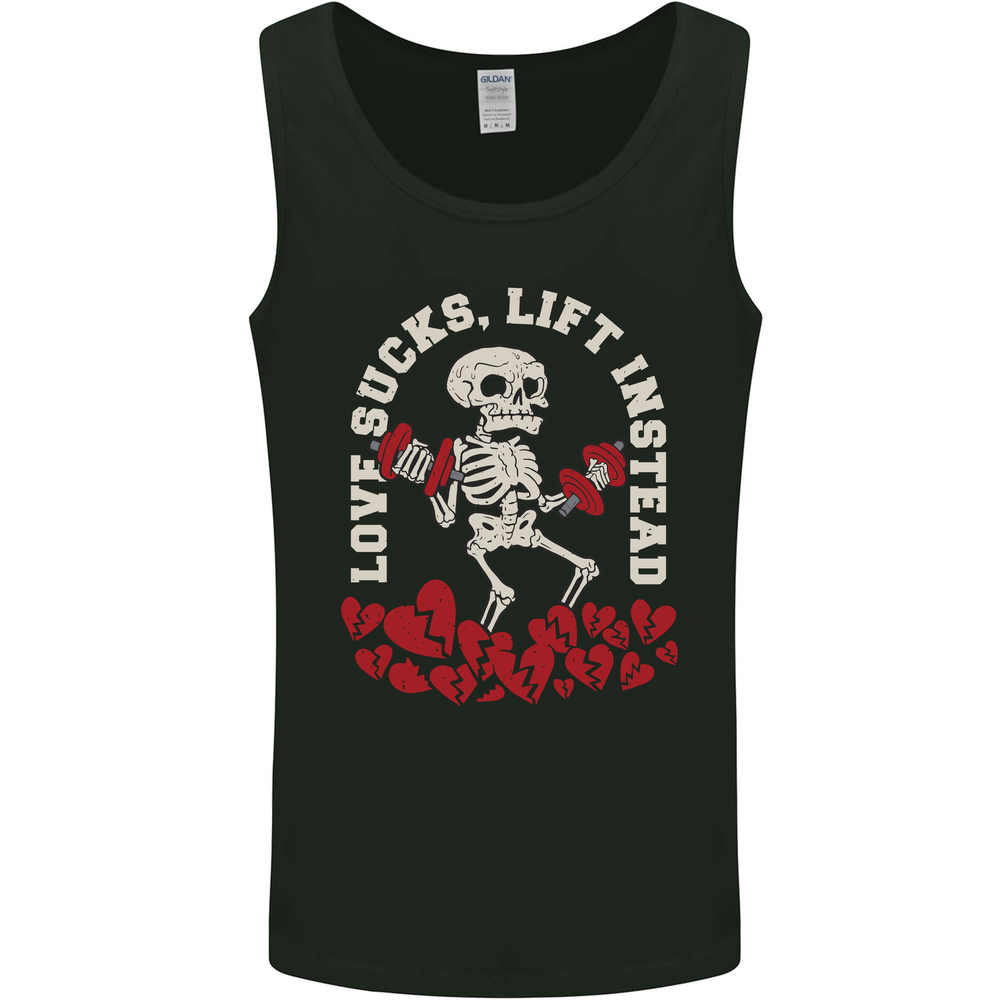 Love Sucks Gym Bodybuilding Singles Day Mens Vest Tank Top