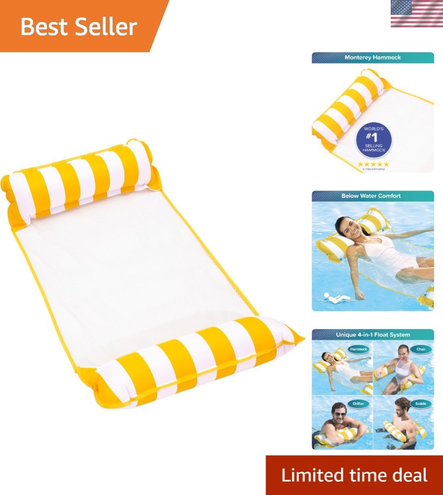 Bright Aqua 4-in-1 Family Pool Hammock Float for Ultimate Relaxation