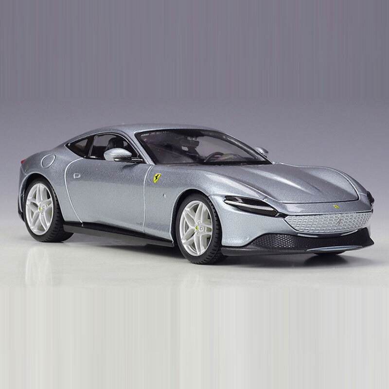 2020 Ferrari Roma Model Car 1/24 Scale Diecast Metal Vehicle Collection Silver