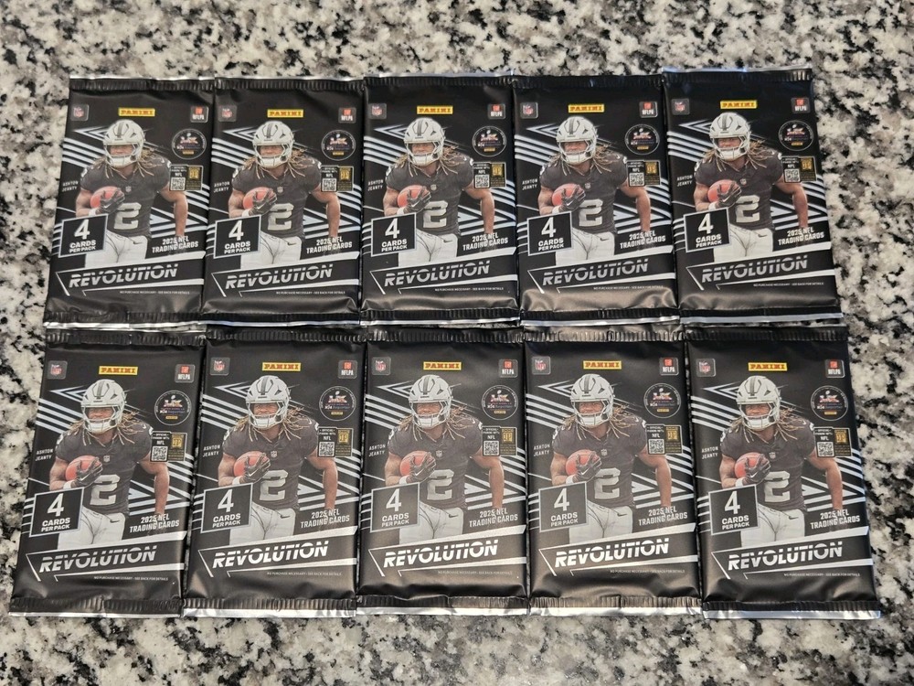 2025 Panini Revolution NFL Trading Cards 10 Pack - 40 Cards Factory Sealed