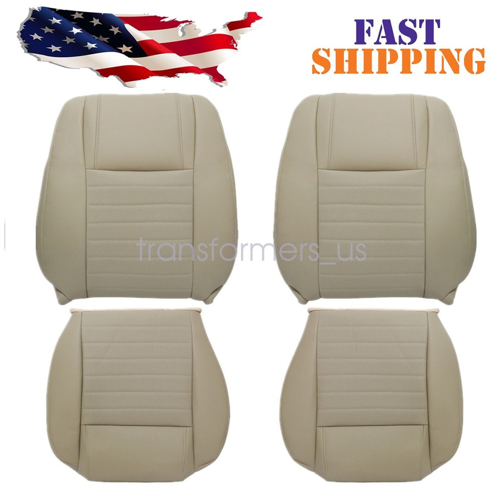 Fits 2005-2009 Ford Mustang GT V8 Driver / Passenger Bottom / Top Seat Cover Tan