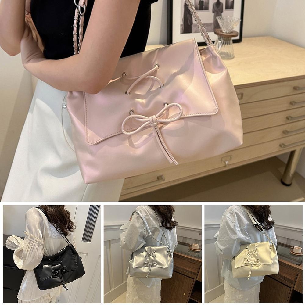 New Women Bow Messenger Bag Stylish Crossbody Bag Fasion Texture, Prof