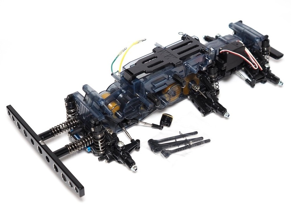 Tamiya G6-01 1/10 big tire chassis with rear servo and multiple optional upgrades