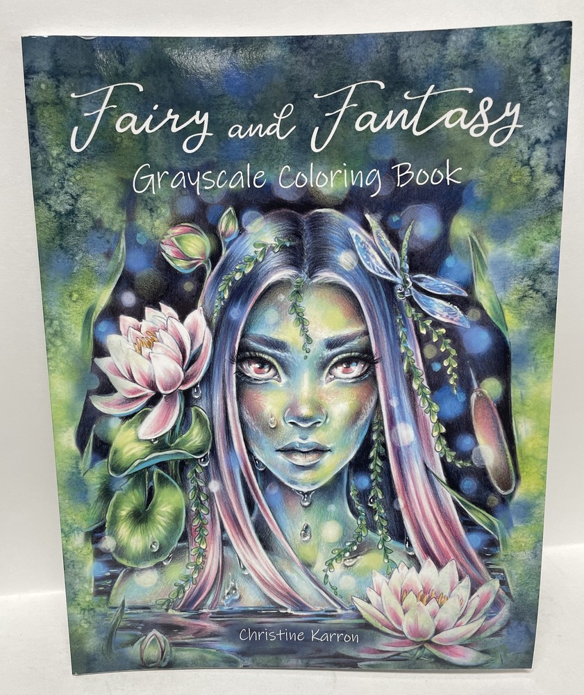 Magical Fairy Grayscale Fantasy Coloring Book for Adults  