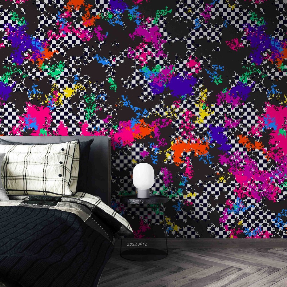 3D Abstract Color Graffiti Wall Murals Wallpaper Murals Wall Sticker