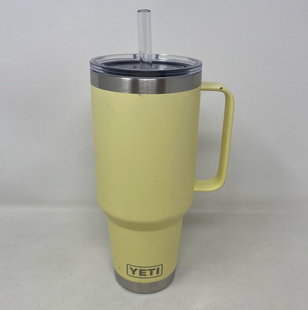 YETI Rambler 35 oz Straw Mug with Lid & Straw - Daybreak Yellow Stainless Steel
