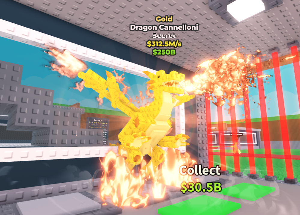 Steal a Brainrot | Gold Dragon Cannelloni (312.5M)