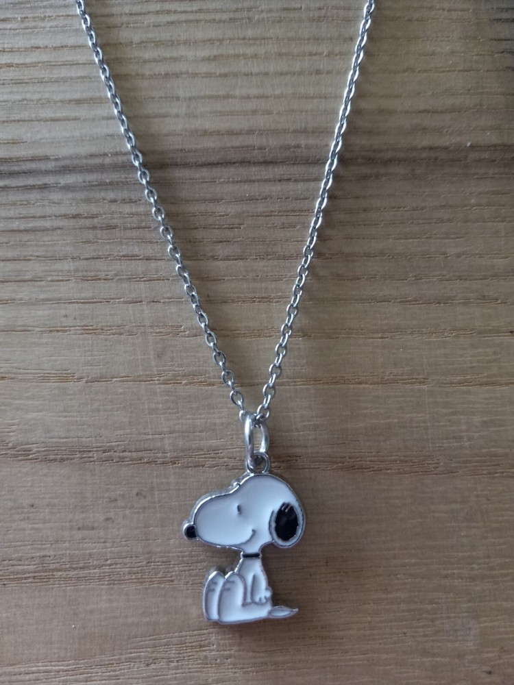 Snoopy and Woodstock Enamel Pendant Necklace - Peanuts Gift