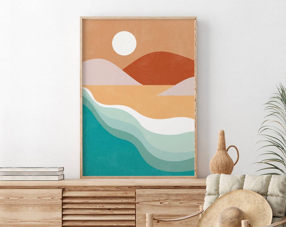 Wall Art Abstract Mid Century Modern Art Artwork Print Decor Instant Minimalist