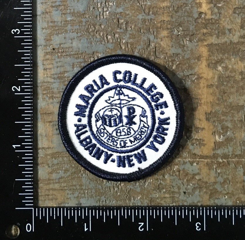 Vintage MARIA COLLEGE Albany New York Embroidered Iron-On Patch 1970’s Twill