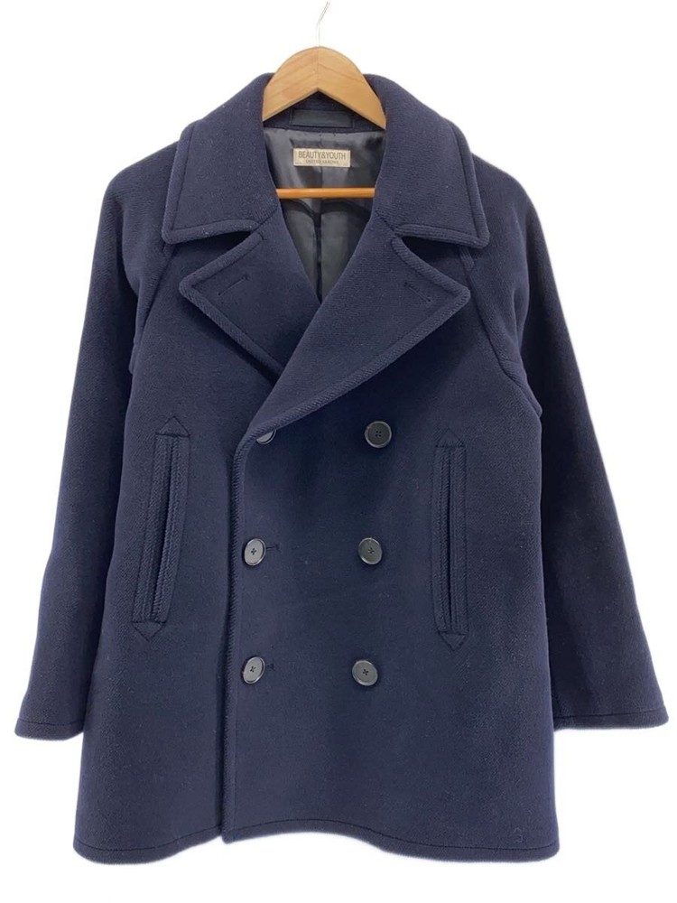 Beauty Youth United Arrows Peacoat/S/Wool/Blk/Plain/1225-139-9613 7723