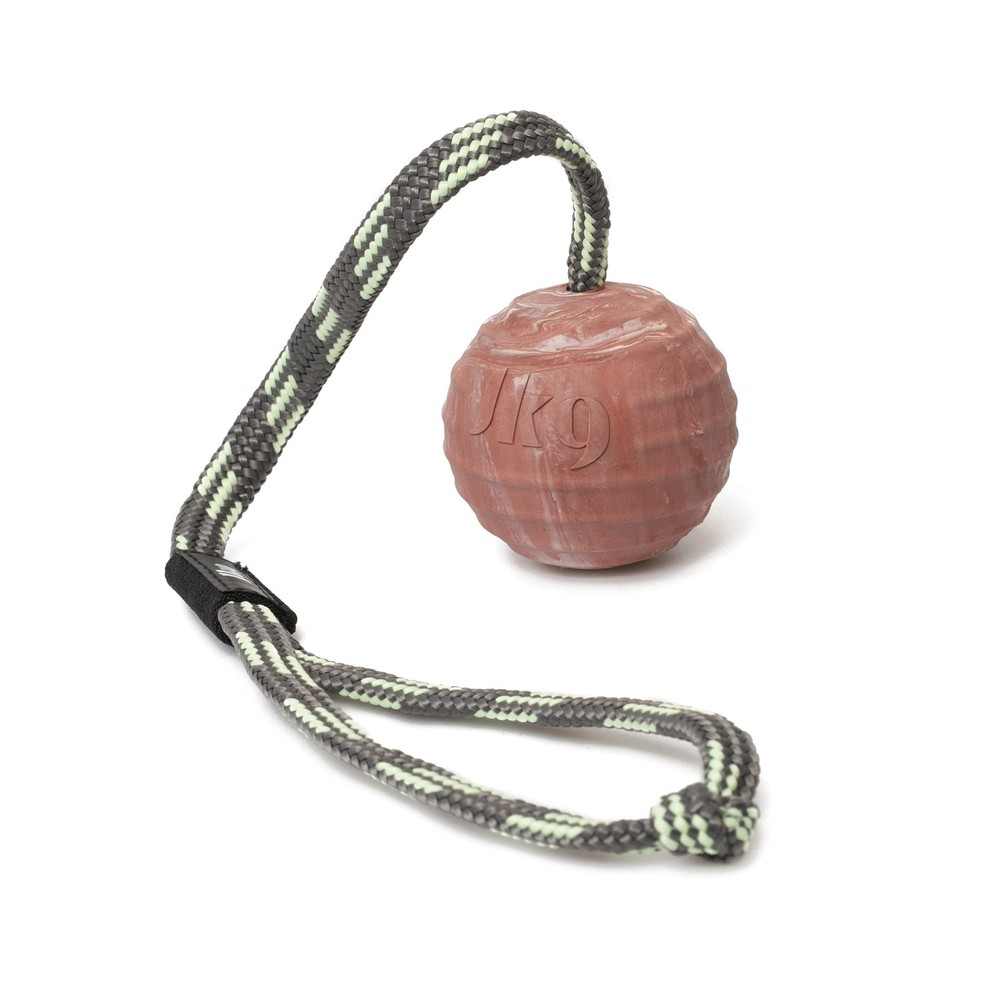 IDC Natural Rubber Ball with Closable Handle, Horizontally Grooved, 60 mm