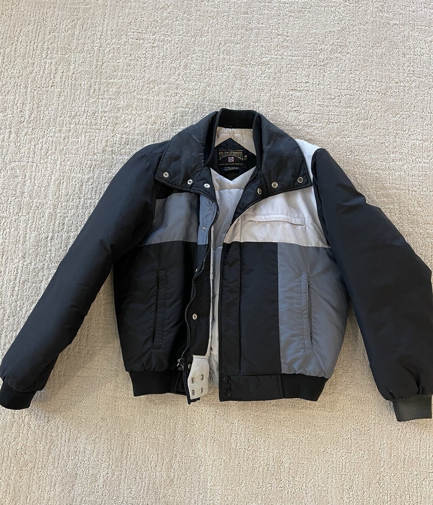 TRAILMASTER Men’s Performance Snow Ski Jacket Back Gray White Color Block Size M