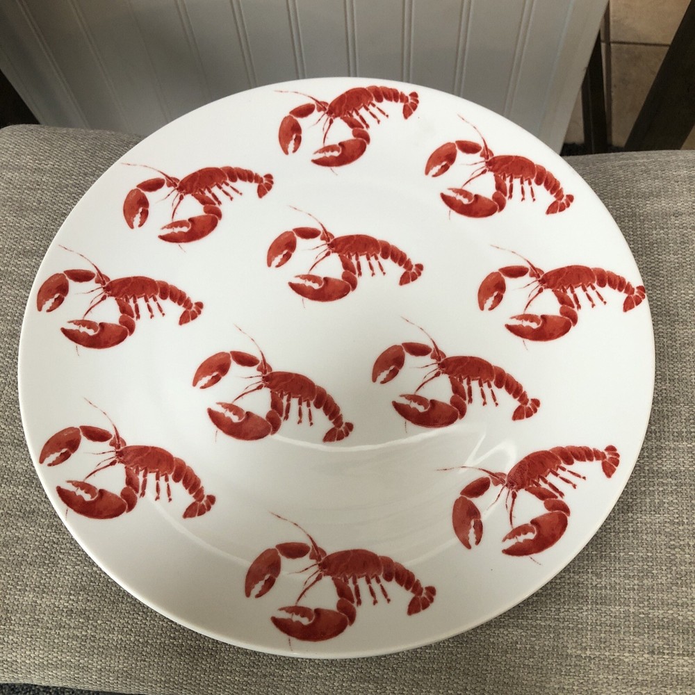 STUDIO NOVA LOBSTER RED (WHITE/RED) Chop Plate 12