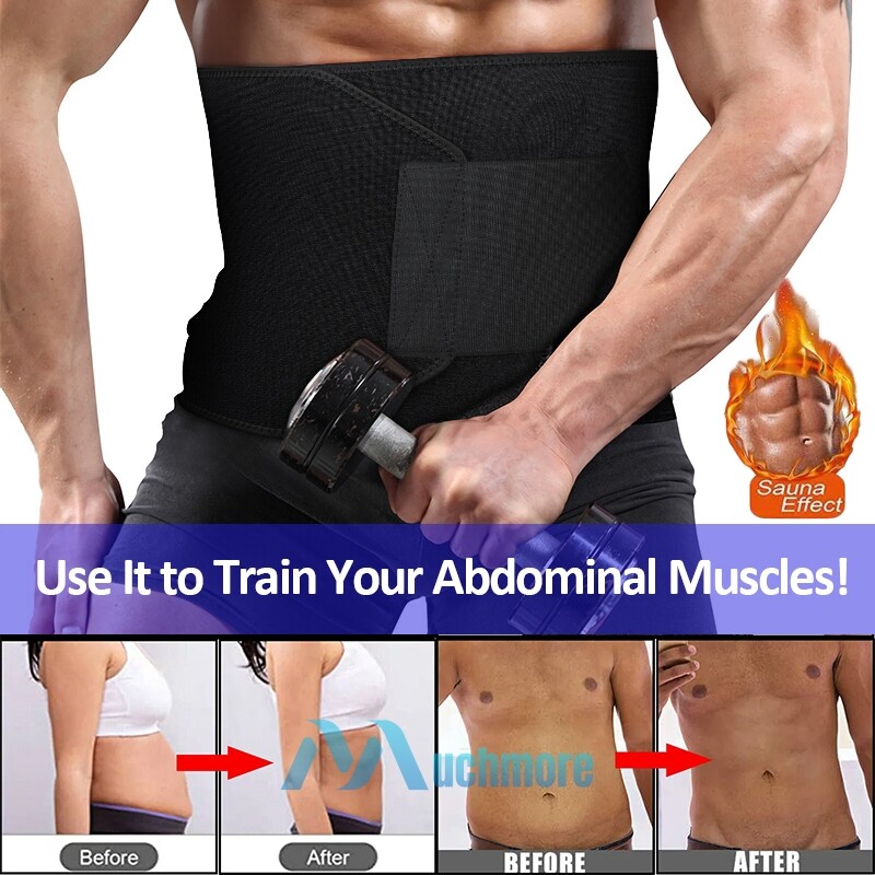Men Women Waist Trimmer Belt for Sweating Tummy Fat Burner Weight Loss