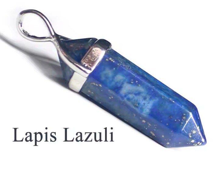 Chakra Lapis Lazuli Gemstone Necklace Crystal Healing Leather Pendant Reiki
