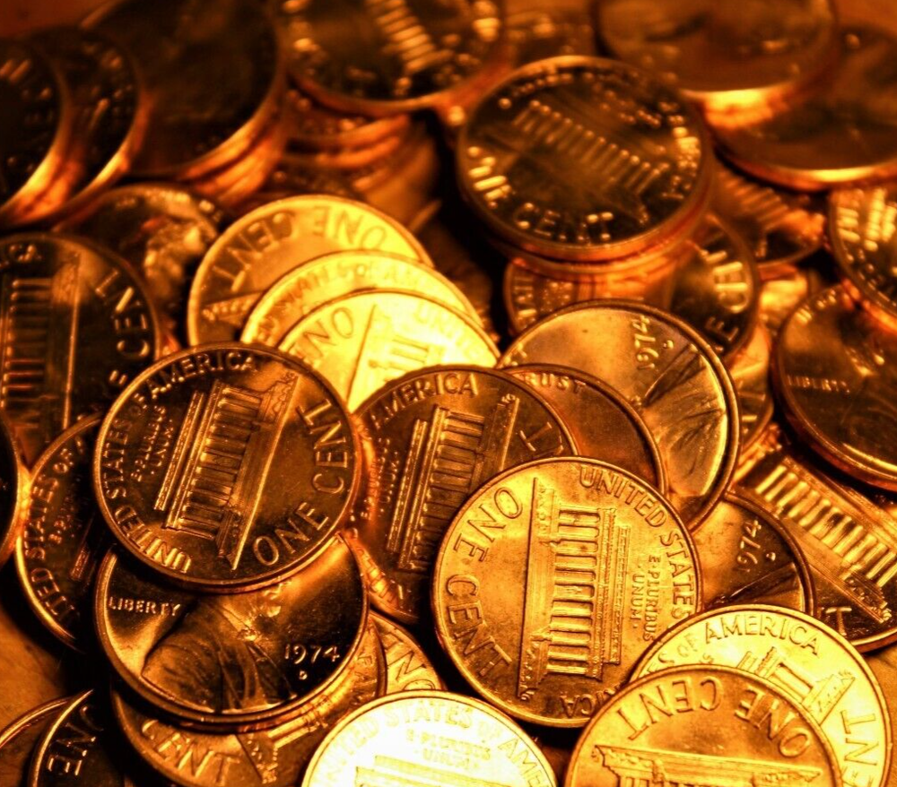 1974-D Unsearched Copper Lincoln Memorial Penny Roll - Gem BU Condition