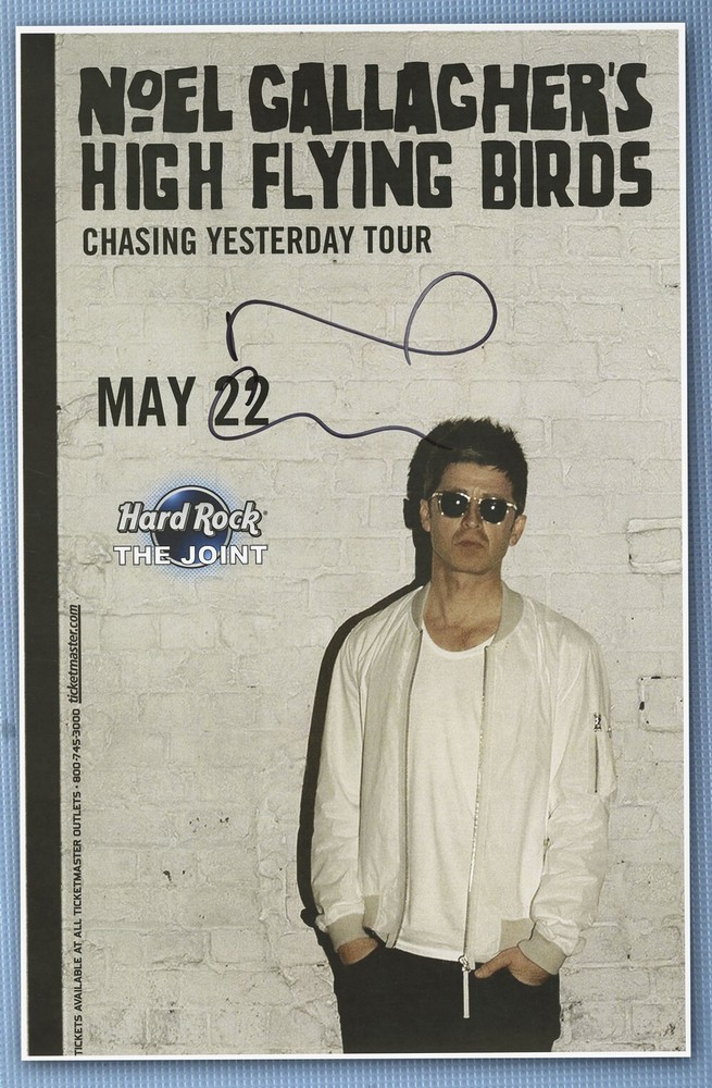 Noel Gallagher signed, autographed concert poster  High Flying Birds, Oasis