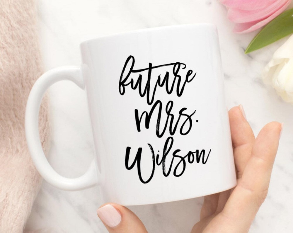 Custom Future Mrs Mug Engagement Personalized Mug Future Mrs Cup Custom Wedding