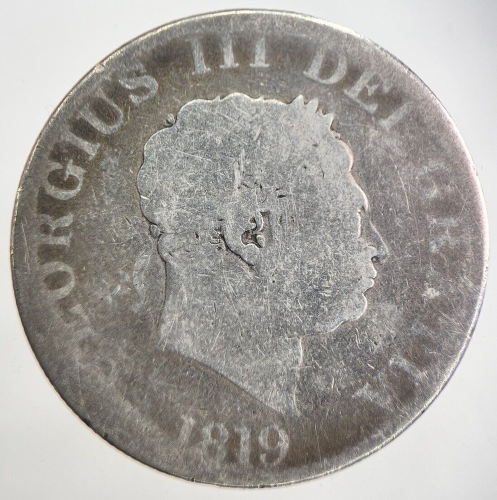 1819 George III 3rd Half Crown Silver Coin | Fair Grade | a7412