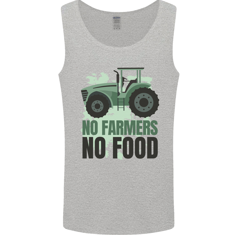 Tractor No Farmers No Food Farming Mens Vest Tank Top