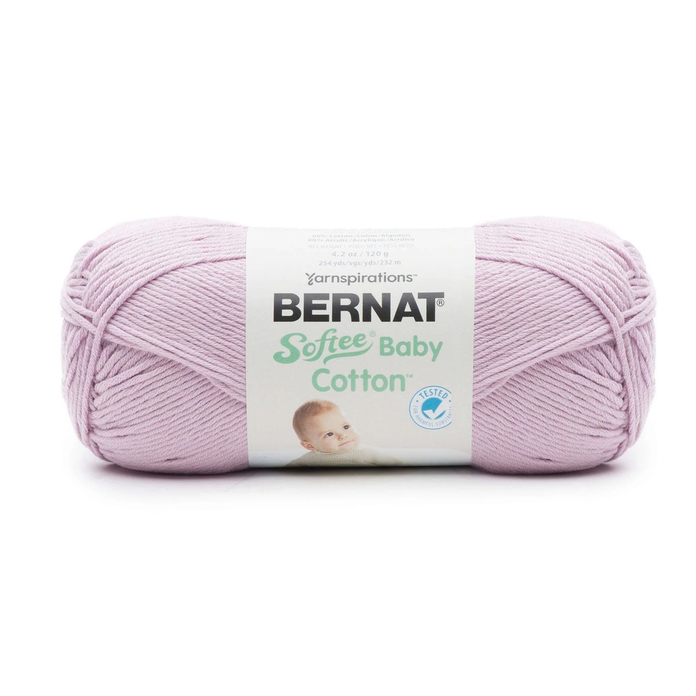 Bernat Softee Baby Cotton 120g Soft Plum Yarn for Knitting Crochet  